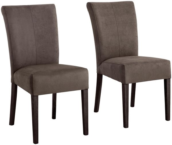 Home affaire Esszimmerstuhl Queen (Set, 2 St), Beine aus massiver Buche, wengefarben lackiert, Polsterstuhl