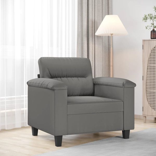 vidaXL Sessel Dunkelgrau 60 cm Mikrofasergewebe 359551