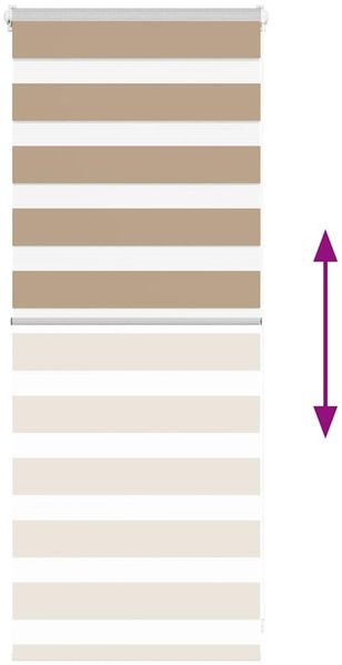 vidaXL Doppelrollo Sandbraun 60x100 cm Stoffbreite 55,9 cm Polyester 4014513 Bild 5