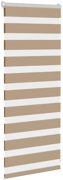 vidaXL Doppelrollo Sandbraun 60x100 cm Stoffbreite 55,9 cm Polyester 4014513 Bild 3