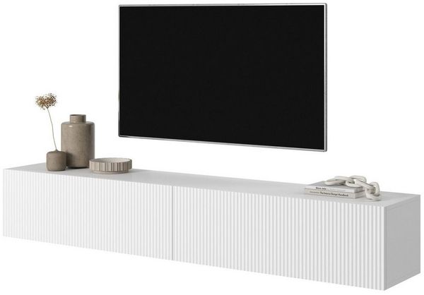 Selsey VELDIO-Tv Lowboard 175 cm, 175, Weiß