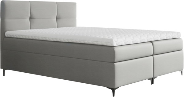 99rooms Nelson Boxspringbett Kunstleder 120x200 cm Grau Bild 2