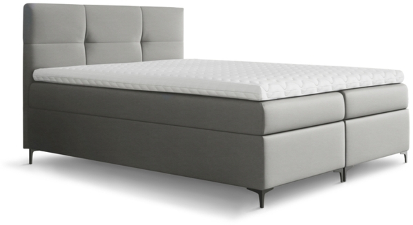 99rooms Nelson Boxspringbett Kunstleder 120x200 cm Grau Bild 3
