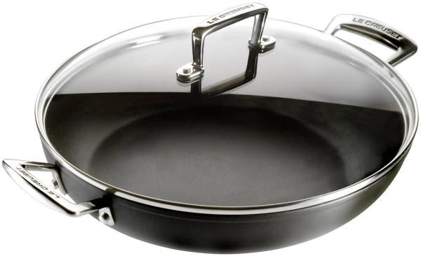 Le Creuset Aluminium-Antihaft Profipfanne mit Deckel, 24,0 cm