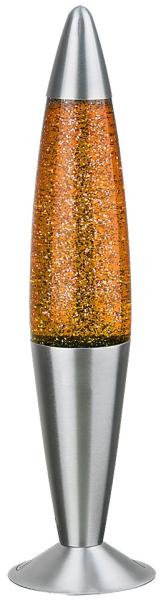 Lavalampe, Glitzereffekt, orange, Höhe 42,5 cm