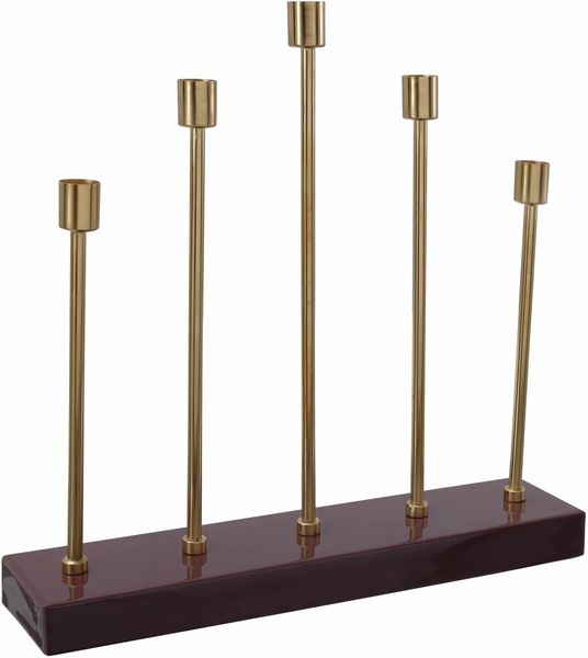 Kerzenhalter Art Deco 525 Grau / Silber