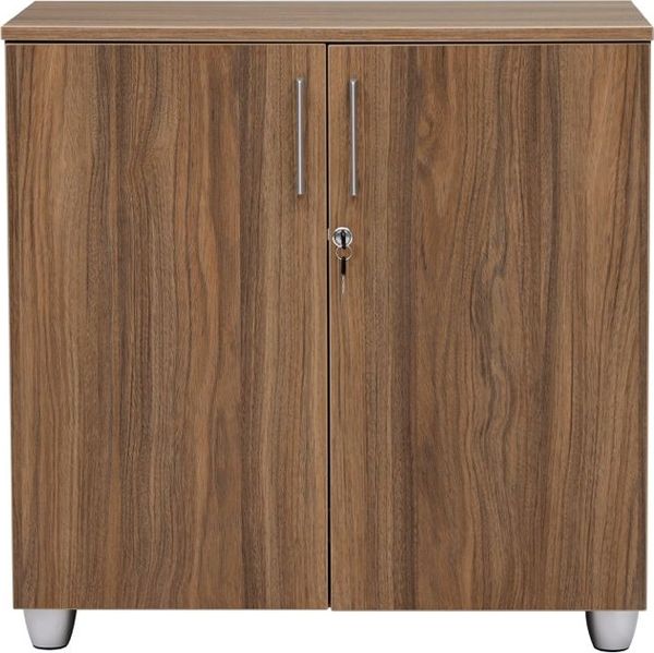 Aktenschrank, 80 cm x 40 cm x 80 cm Nussbaum Dekor/Anthrazit