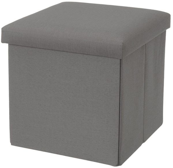 Faltbarer Sitzsack aus MDF und grauem Stoff