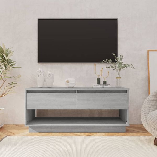 vidaXL TV-Schrank Grau Sonoma 102x41x44 cm Holzwerkstoff 812973