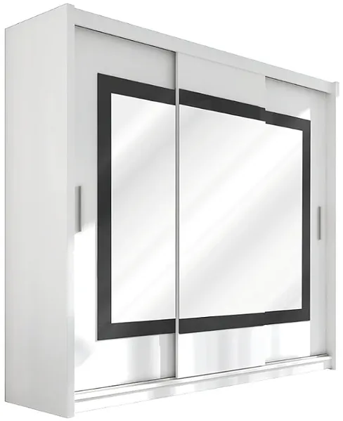 Vente-unique - AUTLAN Wardrobe and walk-in wardrobe Holz, Platte Weiß - B 61 cm x H 215 cm x L 250 cm