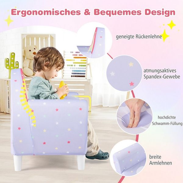 COSTWAY Kindersofa, Kinder Sessel, Spielsofa, Einhorn