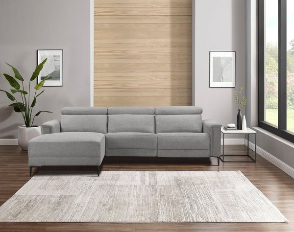 Places of Style Ecksofa Lund, L-Form, 261cm, mit man. o. elektr. Relaxfunktion und USB/ Kopfteilverstellg