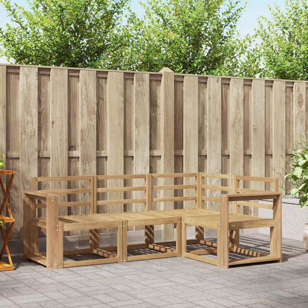 vidaXL Outdoor-Sofagarnitur 4 pcs Weiß 191,5 x 132,5 x 73 cm 3387563