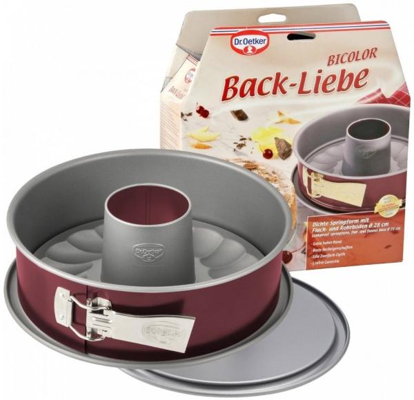 Dr. Oetker Springform Back-Liebe Bicolor mit Rohrboden ca. 28 cm