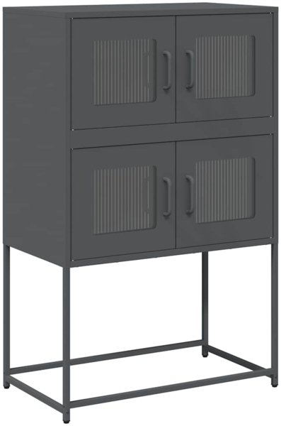 vidaXL Highboard Anthrazit 68x39x107 cm Stahl 853346