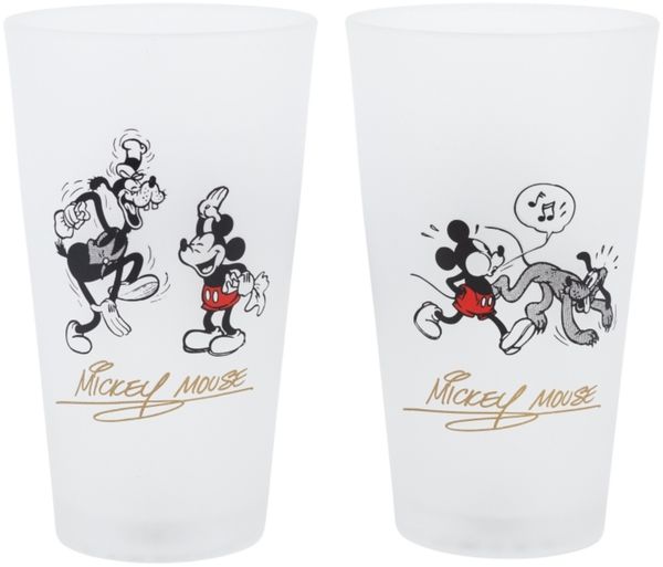 Mickey Mouse Vintage Gläser Set 2-teilig 490ml Disney Trinkgläser