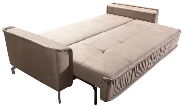 Schlafsofa Sofa 3-Sitzer FLORENCE Stoff Element Dunkelgrün Bild 2