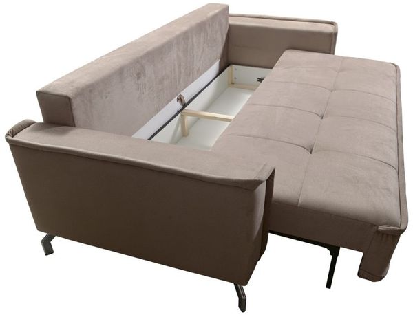 Schlafsofa Sofa 3-Sitzer FLORENCE Stoff Element Dunkelgrün Bild 3