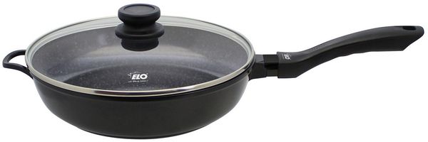 Elo Schmorpfanne mit Glasdeckel 28cm, Aluminiumguss (1-tlg), Induktion, Ø 28 cm