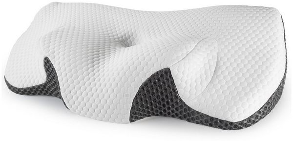 Esun Kopfkissen Nackenstützkissen Orthopädisches Memory Foam, Seitenschläferkissen, Füllung: 100% Memory Foam, Rückenschlafer, Bauchschlafer, Seitenschlafer, Set, atmungsaktiv und weich Ergonomisches Nackenstützkissen, Ergonomische Kopfkissen 5-Zonen-S...
