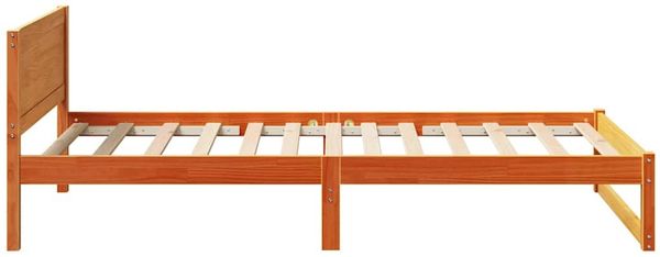 vidaXL Bettrahmen Wachsbraun 100 x 200 cm Massives Kiefernholz 873288 Bild 6