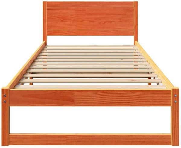 vidaXL Bettrahmen Wachsbraun 100 x 200 cm Massives Kiefernholz 873288 Bild 5
