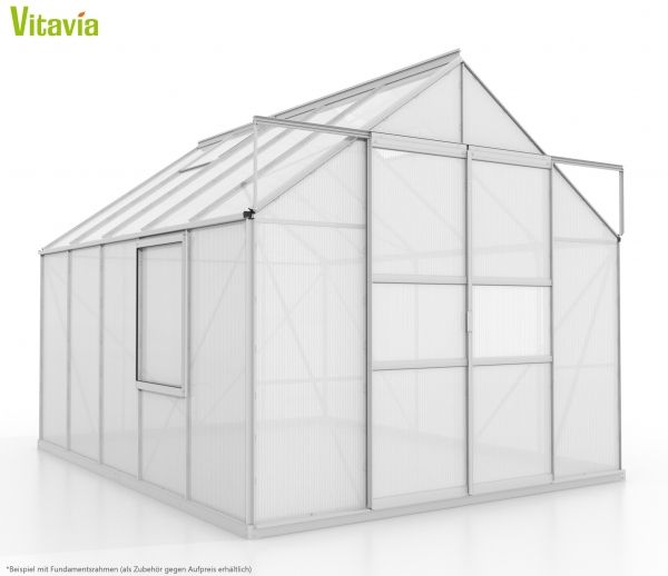 Vitavia Gewächshaus Meridian 2 8300 BxTxH 257 x 321 x 232 cm 4mm HKP Alu eloxiert