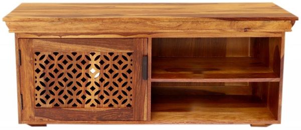 Fernsehtisch Mira 120x50x45 aus indischem Sheesham-Massivholz