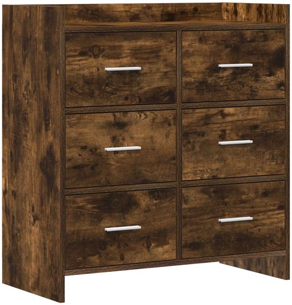 vidaXL Sideboard Geräucherte Eiche 75 x 33 x 80 cm Holzwerkstoff 8011103