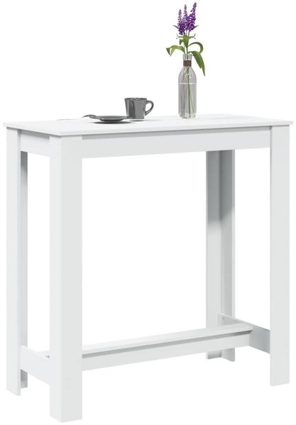 Bartisch, Stehtisch, Bistrotisch Weiß 102x50x103,5 cm Holzwerkstoff