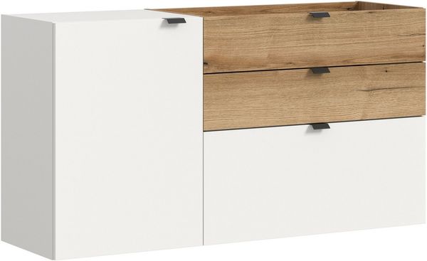 Home affaire Garderobenschrank (1-St) Oran, Hängekommode, Schubladen, Tür, Klappe, Evoke Oak NB, Ablagefach