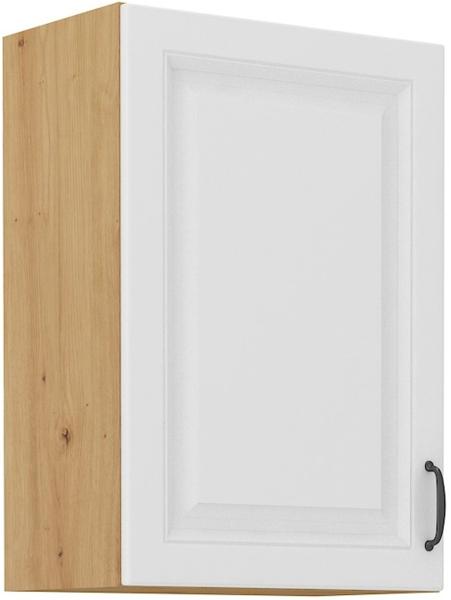 Hängeschrank 50 cm Stilo Weiss + Eiche Artisan Küchenzeile Küchenblock Küche