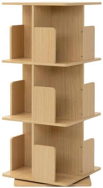 ML-DESIGN Bücherregal Spielzeugregal drehbar 360 Grad Regal Standregal freistehend Drehregal, Lagerregal mit 3 Ebenen & 12 Fächern für Wohnzimmer Büro Kinderzimmer