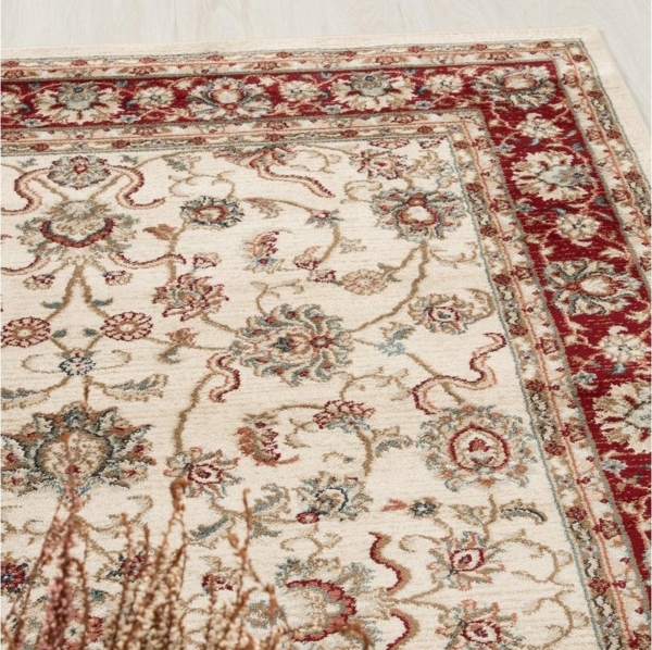 Mazovia Orientteppich Oriente Teppich - Traditioneller Teppich Orient Rot Creme, 60 x 100 cm, Geeignet für Fußbodenheizung, Pflegeleicht, Wohnzimmerteppich Bild 2