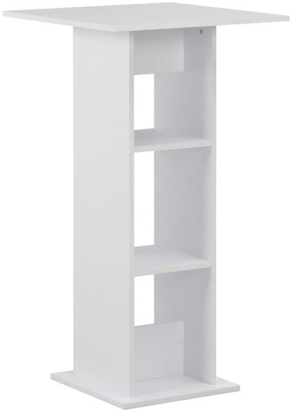 Bartisch, Stehtisch, Bistrotisch Weiß 60x60x110 cm