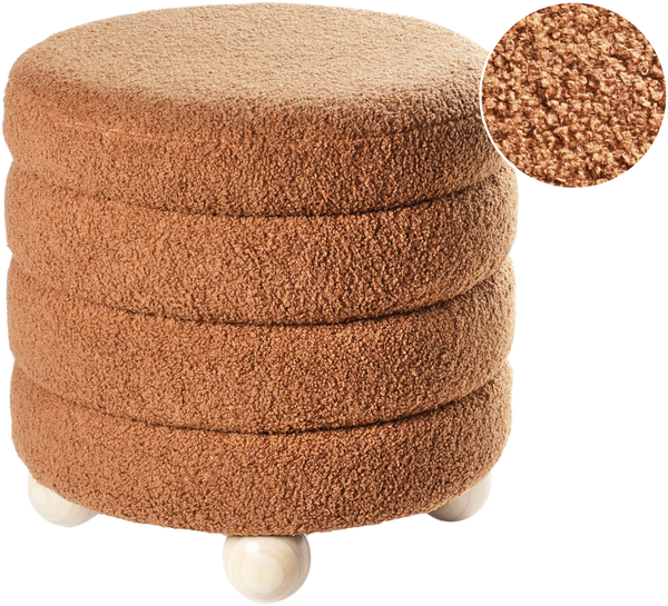 Pouf CHILLY Bouclé Goldbraun