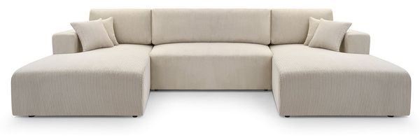 Beautysofa Ecksofa mit Schlaffunktion CORSO U, mit Schlaffunktion, Delphin-Öffnungsmechanismus