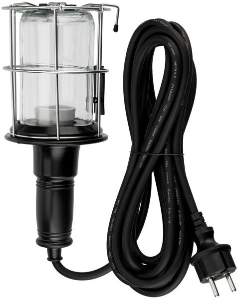 REV Handleuchte mit Metallkorb E27 max. 60W 5m H07RN-F schwarz