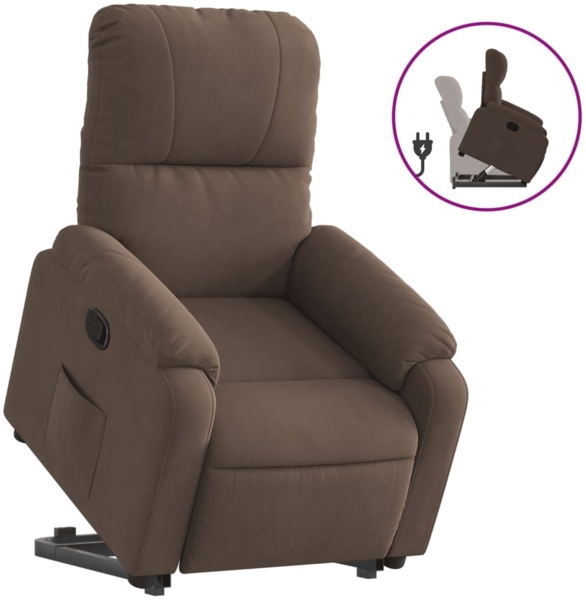 vidaXL Relaxsessel mit Aufstehhilfe Braun Mikrofasergewebe 3204928