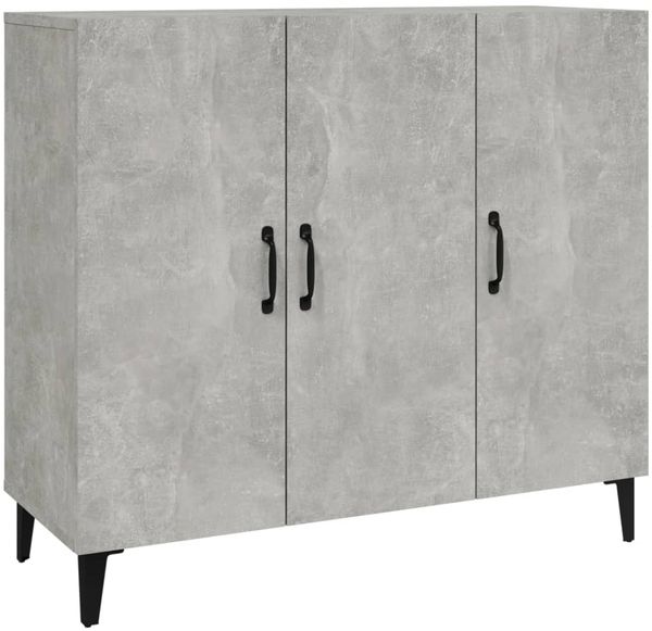 Sideboard, Kommode Betongrau 90x34x80 cm Holzwerkstoff j1334p
