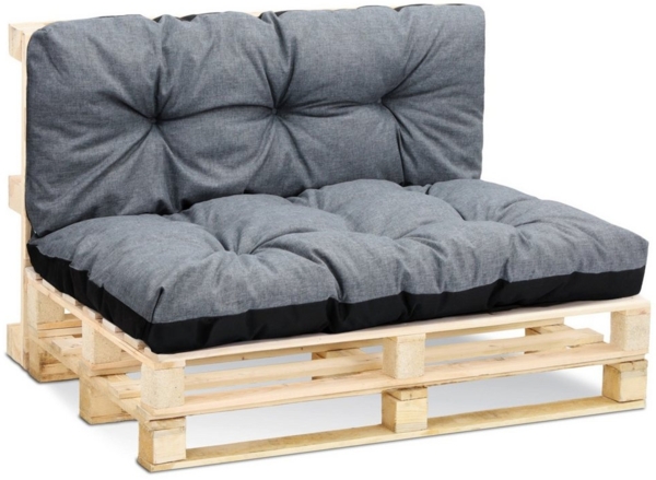 Amazinggirl Palettenkissen Palettenkissen Outdoor Waschbar - Set: 40x120 cm + 80x120 cm