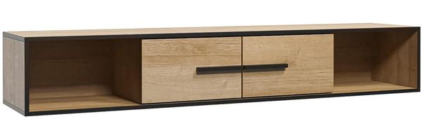 AX LIVING Wandregal mit Türen Fabriani Eiche Riviera 179 cm Breite