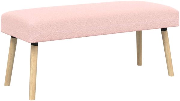 vidaXL Bank Uni Rosa 110 x 40 x 46 cm Bouclé 42038413
