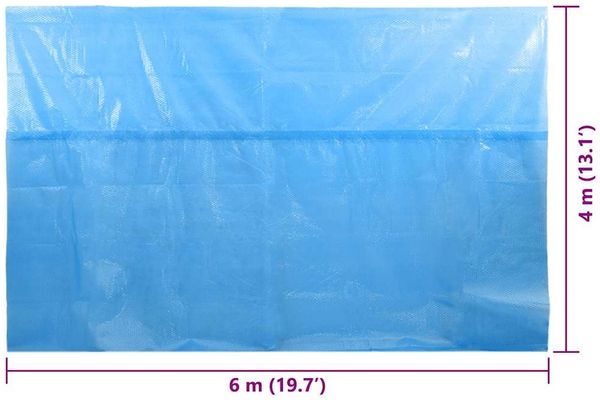 vidaXL Rechteckige Poolabdeckung 600x400 cm PE Blau 92959 Bild 6