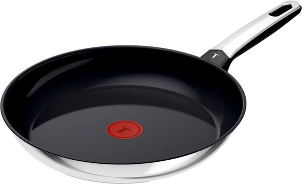 Tefal Bratpfanne Emotion+, Edelstahl (1-tlg), Premium Edelstahl, Induktion, spülmaschinenfest, hochglanzpoliert