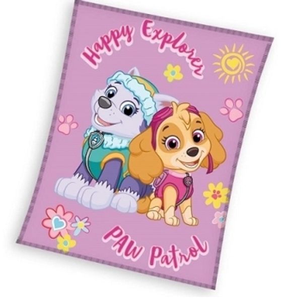 Paw Patrol ''Happy explorer'' Coral Fleece-Decke - 130 x 170 cm