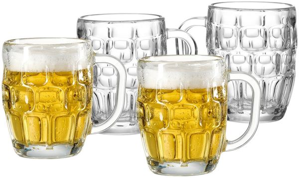 Ritzenhoff & Breker Bierkrug Luis, 4-tlg, Glas, 4er Set, je 500 ml