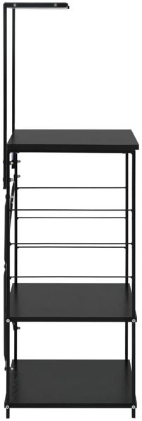 vidaXL Mikrowellenregal Schwarz 60x39,6x123 cm Holzwerkstoff 288238 Bild 4