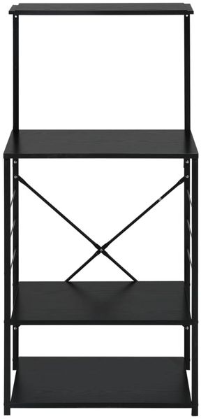 vidaXL Mikrowellenregal Schwarz 60x39,6x123 cm Holzwerkstoff 288238 Bild 3