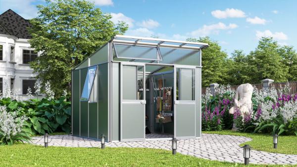 Vitavia Gerätehaus "Kosmos", aluminium eloxiert,7,8 m²